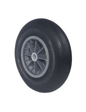 Ruota di carriola GONFIABILE DIAMETRO 400 MM CARICO 150 KG PER ASSE DI 32 MM - S1006P 3.50/8 L32 POM