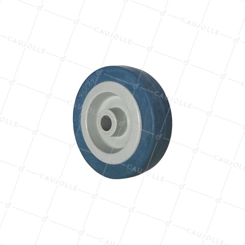 Ruota DI MANUTENZIONE IN GOMMA NATURALE NON MACCHIANTE DIAMETRO 75 MM CARICO 40 KG ASSE 10 MM - S2300E 80 COL • Caujolle