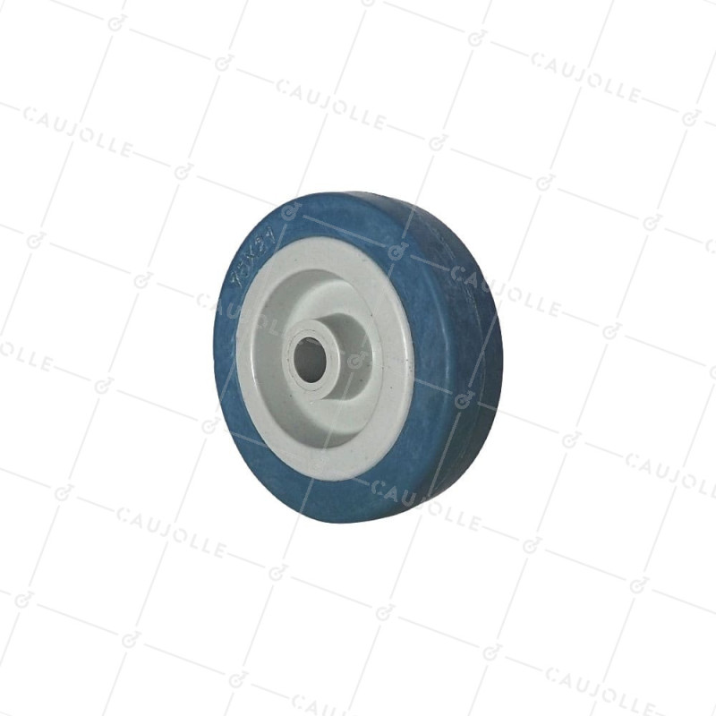 Ruota DI MANUTENZIONE IN GOMMA NATURALE NON MACCHIANTE DIAMETRO 75 MM CARICO 40 KG ASSE 10 MM - S2300E 80 COL