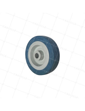 Ruota DI MANUTENZIONE IN GOMMA NATURALE NON MACCHIANTE DIAMETRO 65 MM CARICO 40 KG ASSE 8 MM - S2300E 65 COL • Caujolle