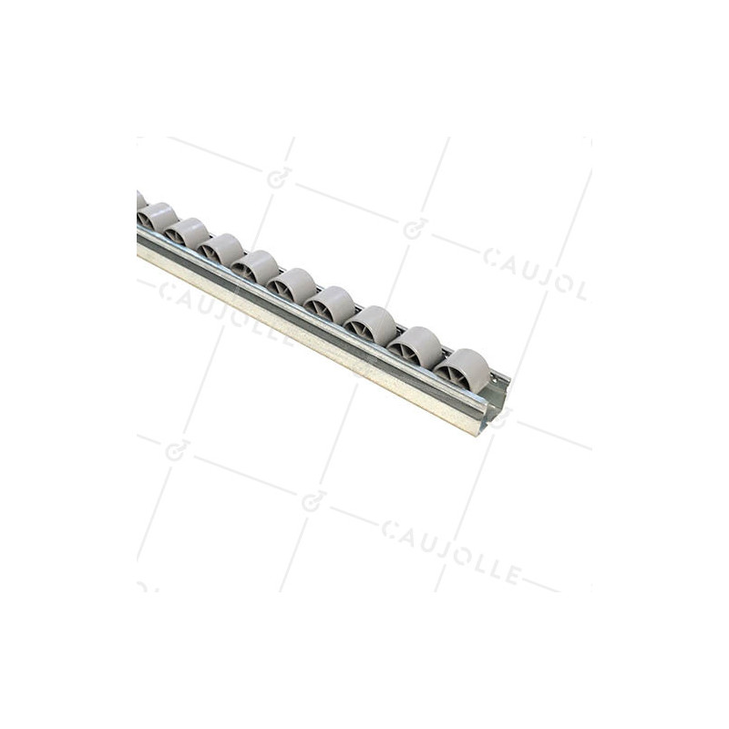 RAIL IN ACCIAIO DI 1.5M CON Ruote DI 28 MM DI DIAMETRO CARICO 44 KG - RULLI CONVEYOR 1.5M ANTI-UV