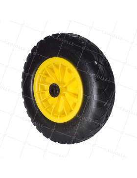Ruota di carriola INCREVABILE DIAMETRO 400 MM CARICO 150KG PER ASSE DI 14 MM - S6000P 400 L14 • Caujolle