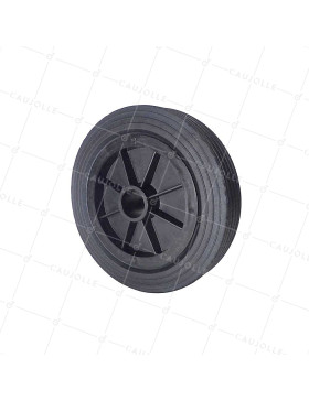 Ruota DI MANUTENZIONE IN GOMMA DIAMETRO 250 MM CARICO 200KG ASSE LISCIO 37 MM - S2000PS250A37 • Caujolle