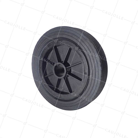 Ruota DI MANUTENZIONE IN GOMMA DIAMETRO 250 MM CARICO 200KG ASSE LISCIO 37 MM - S2000PS250A37 • Caujolle