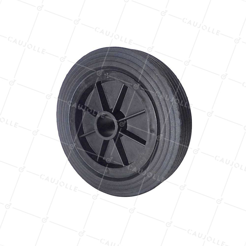 Ruota DI MANUTENZIONE IN GOMMA DIAMETRO 250 MM CARICO 200KG ASSE LISCIO 37 MM - S2000PS250A37