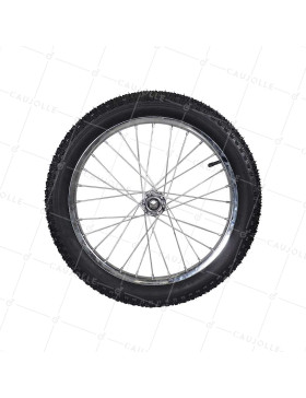 Ruota DI Rimorchio DA GIARDINO GONFIATA RAGGIO METALLO DIAMETRO 540 MM CARICO 50 KG ASSE DI 16 MM - S5100P 20P METAL GONFIATO