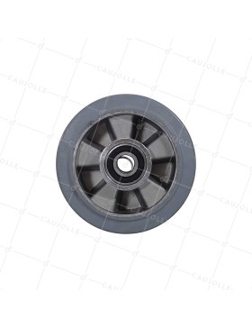 Ruota NON TACHANTE ULTRA SOFFICE DIAMETRO 160 MM CARICO 350KG ASSE 20MM SFERE - S2014 160 CAOU GRIGIO B20