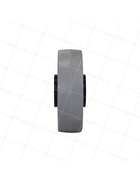 Ruota NON MACCHIENTE GOMMA FLESSIBILE GRIGIA DIAMETRO 125MM CARICO 250KG ASSE 15 MM A SFERE - S2015 125 GRIGIO RB