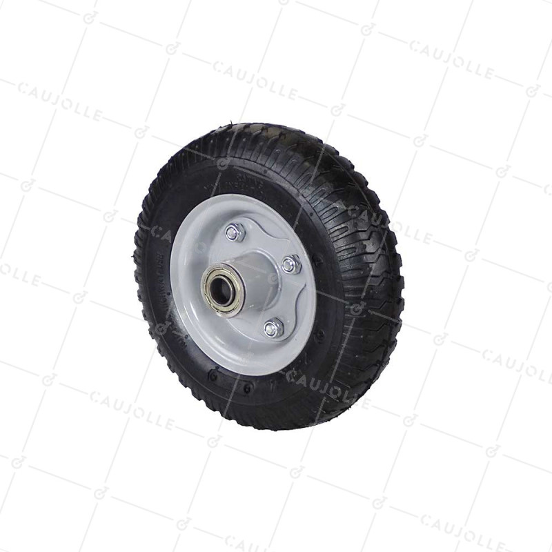 Ruota DI COMPRESSORE DIAMETRO 210 MM CARICO 100 KG MOZZO PORTANTE PER ASSE DI 16 MM - 2.50x4 GONFIATA A16
