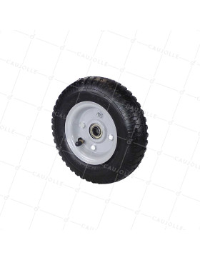 Ruota DI COMPRESSORE DIAMETRO 210 MM CARICO 100 KG MOZZO PORTANTE PER ASSE DI 16 MM - 2.50x4 GONFIATA A16