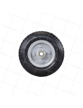 Ruota DI COMPRESSORE DIAMETRO 210 MM CARICO 100 KG MOZZO PORTANTE PER ASSE DI 16 MM - 2.50x4 GONFIATA A16