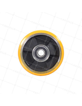 Ruota INDUSTRIALE DI MANUTENZIONE IN GHISA E POLIURETANO DIAMETRO 150MM CARICO 500 KG LARGHEZZA 40MM ASSE 20 MM - SFPU 150/40 LM