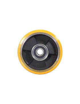 Ruota INDUSTRIALE DI MANUTENZIONE IN GHISA E POLIURETANO DIAMETRO 150MM CARICO 500 KG LARGHEZZA 40MM ASSE 20 MM - SFPU 150/40 LM
