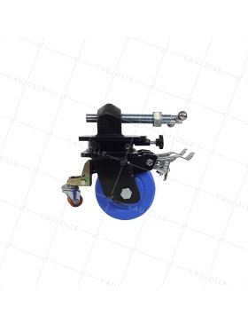 Ruota DI CONTENITORE IN NYLON BLU DOPPIO 152 MM CARICO 5000 KG