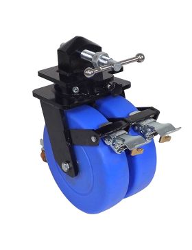 Ruota DI CONTENITORE IN NYLON BLU DOPPIO 305 MM CARICO 7000KG