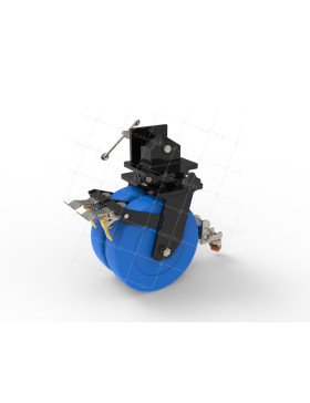 Ruota DI CONTENITORE IN NYLON BLU DOPPIO 305 MM CARICO 7000KG