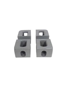 KIT DI 4 ANGOLI ISO 1161 IN ACCIAIO FUSO PER CONTENITORE MARITTIMO - BR x 2 / BL x 2