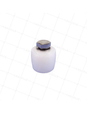 OLIVE GUIDE EN INOX ANTI ROUILLE & NYLON POUR PORTAIL COULISSANT DIAMÈTRE 35 MM LONGUEUR 30 MM AVEC BOULON DE 10 MM