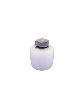 OLIVE GUIDE EN INOX ANTI ROUILLE & NYLON POUR PORTAIL COULISSANT DIAMÈTRE 35 MM LONGUEUR 30 MM AVEC BOULON DE 10 MM