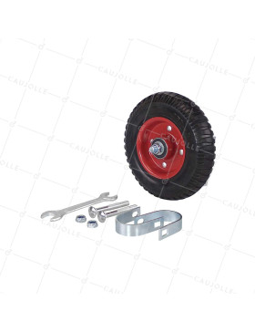 Ruote DI BARRIERA FISSA MONO Ruota DIAMETRO 200 MM CARICO 150 KG PER TUBI DA 40 A 50 MM • Caujolle