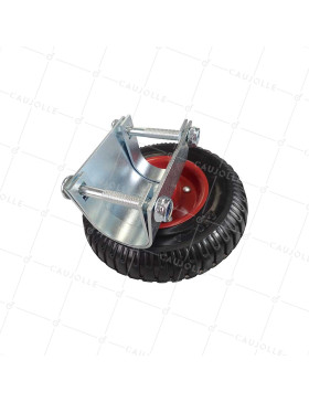 Ruote DI BARRIERA FISSA MONO Ruota DIAMETRO 200 MM CARICO 150 KG PER TUBI DA 40 A 50 MM