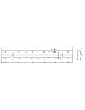 CARTONE DI 5 RAILS DA VITE IN ACCIAIO ZINCATO SPESSORE FORTE 3 MM Gola V / 2 METRI