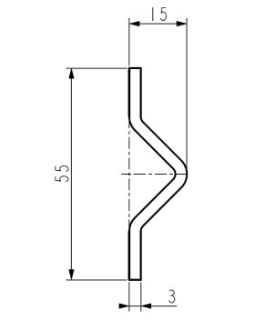 CARTONE DI 5 RAILS DA VITE IN ACCIAIO ZINCATO SPESSORE FORTE 3 MM Gola V / 2 METRI