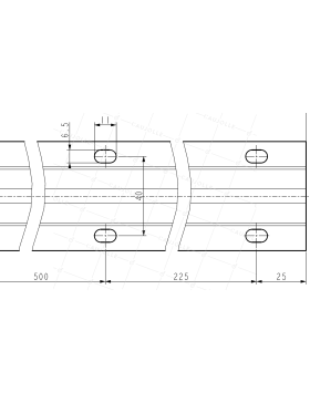 CARTONE DI 5 RAILS DA VITE IN ACCIAIO ZINCATO SPESSORE FORTE 3 MM Gola V / 2 METRI