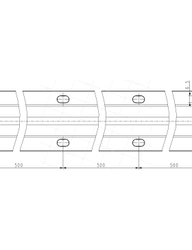 CARTONE DI 5 RAILS DA VITE IN ACCIAIO ZINCATO SPESSORE FORTE 3 MM Gola V / 2 METRI