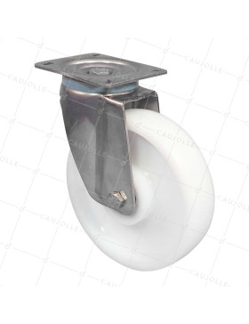 Ruota IN ACCIAIO INOSSIDABILE 304 DIAMETRO 200 MM CARICO 1000 KG - INOX PIV RENF 200 • Caujolle