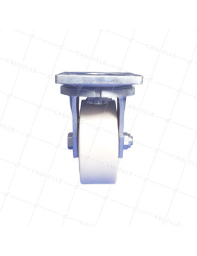 RUOTA GIREVOLE CON FRENO IN NYLON DIAMETRO 250 MM CARICO 7500 KG - STEC NYLON 250P A FRENO