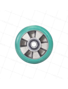 Ruota INDUSTRIALE IN ELASTOMERO FLESSIBILE DIAMETRO 160 MM CARICO 550 KG ASSE 20 MM - S2016 160
