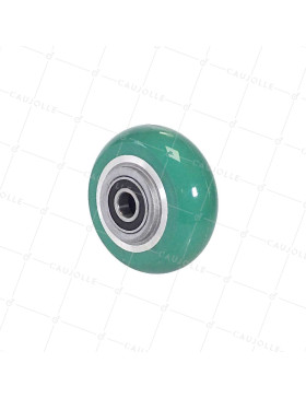 Ruota INDUSTRIALE IN ELASTOMERO FLESSIBILE DIAMETRO 125 MM CARICO 400 KG ASSE 20 MM - S2016 125 • Caujolle