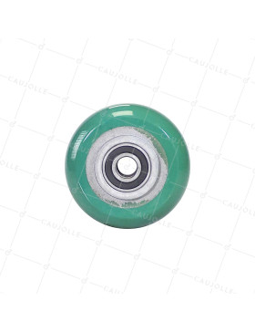 Ruota INDUSTRIALE IN ELASTOMERO FLESSIBILE DIAMETRO 125 MM CARICO 400 KG ASSE 20 MM - S2016 125