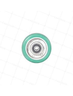Ruota INDUSTRIALE POLIURETANO MORBIDO DIAMETRO 100 MM CARICO 250 KG ASSE 12 MM - S2016 100 RB12
