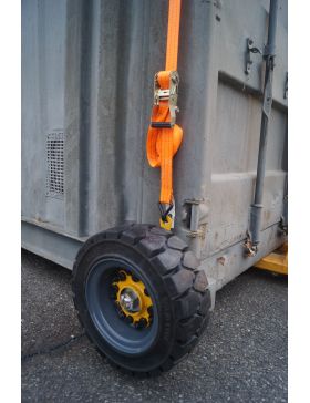 ROUES DE CONTAINER A TRACTER A FIXATION LATERALE DIAMETRE 413 MM CHARGE 3000 KG