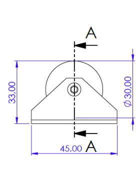 RUOTA DI GUIDA LINEARE INSENSIBILE ALLA CORROSIONE DIAMETRO 30 MM CARICO 100 KG - S86 30 INOX 304