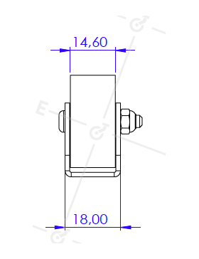 RUOTA DI GUIDA LINEARE INSENSIBILE ALLA CORROSIONE DIAMETRO 30 MM CARICO 100 KG - S86 30 INOX 304