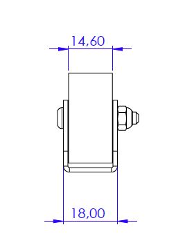 RUOTA DI GUIDA LINEARE INSENSIBILE ALLA CORROSIONE DIAMETRO 30 MM CARICO 100 KG - S86 30 INOX 304
