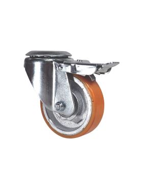 Ruota DI CRIC PER AUTO DIAMETRO 100 MM A FRENO CARICO 250 KG - S74 O 100 SFPU AF