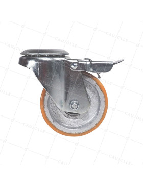 Ruota DI CRIC PER AUTO DIAMETRO 100 MM A FRENO CARICO 250 KG - S74 O 100 SFPU AF