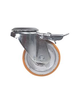 Ruota DI CRIC PER AUTO DIAMETRO 100 MM A FRENO CARICO 250 KG - S74 O 100 SFPU AF