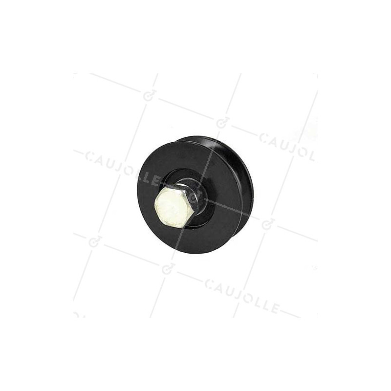 RUEDA PARA PORTAL CORREDERO NEGRA RESISTENTE CON CANAL REDONDO DIÁMETRO DE 70 MM PARA RAÍL REDONDO DE 16 MM CARGA 600 KG - GAGR7
