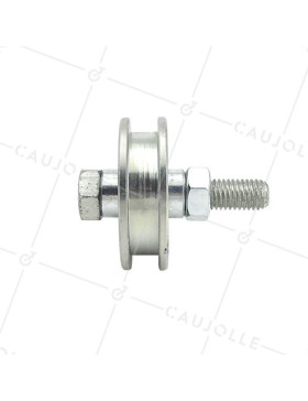 Ruota DI PORTA A Gola QUADRATA DIAMETRO 70 MM PER RAIL QUADRATO DI 12 MM CARICO 600 KG ASSE 14 MM - GAGC70