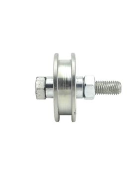 Ruota DI PORTA A Gola QUADRATA DIAMETRO 70 MM PER RAIL QUADRATO DI 12 MM CARICO 600 KG ASSE 14 MM - GAGC70