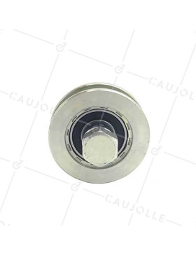 Ruota DI PORTA A Gola QUADRATA DIAMETRO 70 MM PER RAIL QUADRATO DI 12 MM CARICO 600 KG ASSE 14 MM - GAGC70