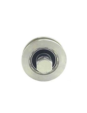 Ruota DI PORTA A Gola QUADRATA DIAMETRO 70 MM PER RAIL QUADRATO DI 12 MM CARICO 600 KG ASSE 14 MM - GAGC70