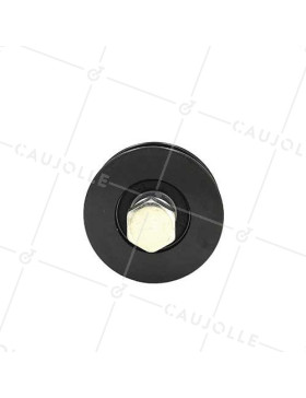 RUEDA PARA PORTAL CORREDERO NEGRA RESISTENTE CON CANAL REDONDO DIÁMETRO DE 70 MM PARA RAÍL REDONDO DE 16 MM CARGA 600 KG - GAGR7