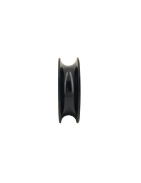 RUEDA PARA PORTAL CORREDERO NEGRA RESISTENTE CON CANAL REDONDO DIÁMETRO DE 70 MM PARA RAÍL REDONDO DE 16 MM CARGA 600 KG - GAGR7