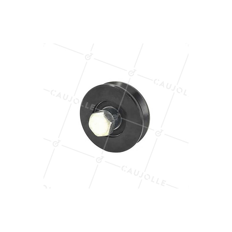 RUEDA PARA PORTAL CORREDERO NEGRA RESISTENTE CON CANAL EN Y DIÁMETRO DE 70 MM PARA RAÍL TRIANGULAR CARGA 600 KG EJE 14 MM - GAGY